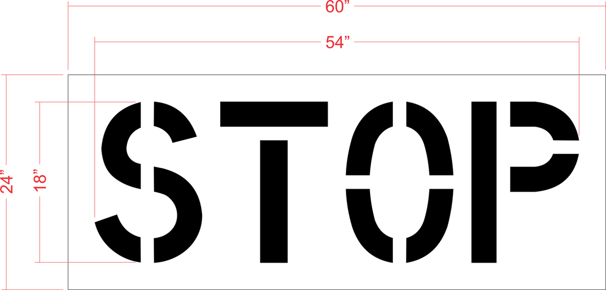 18" STOP Stencil