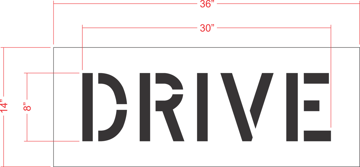 8" DRIVE Stencil