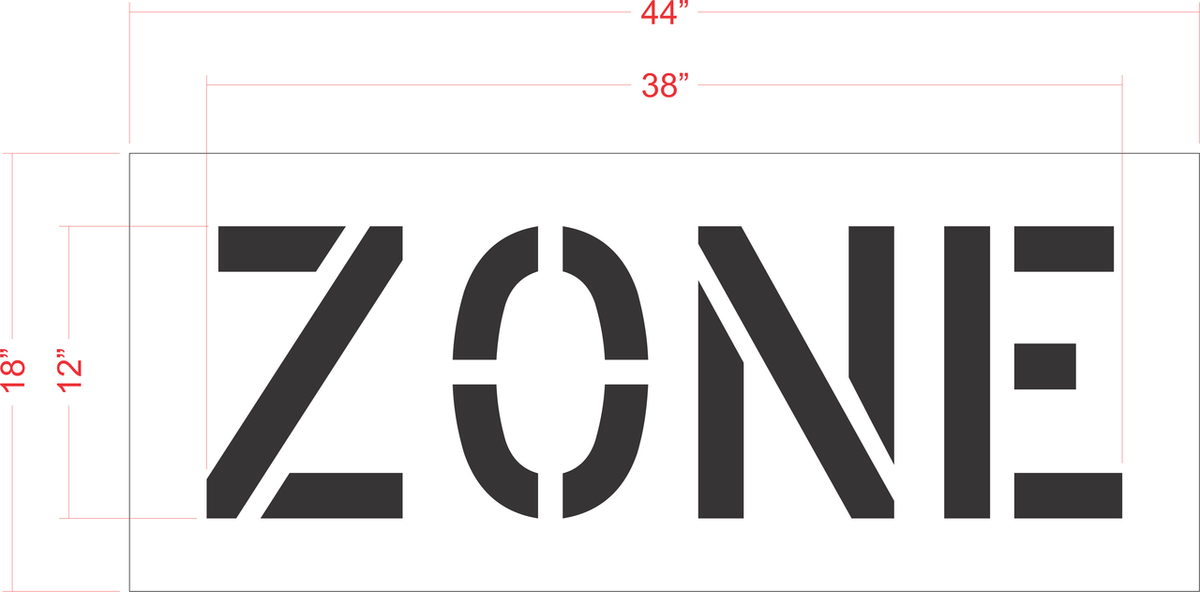 12" ZONE Stencil