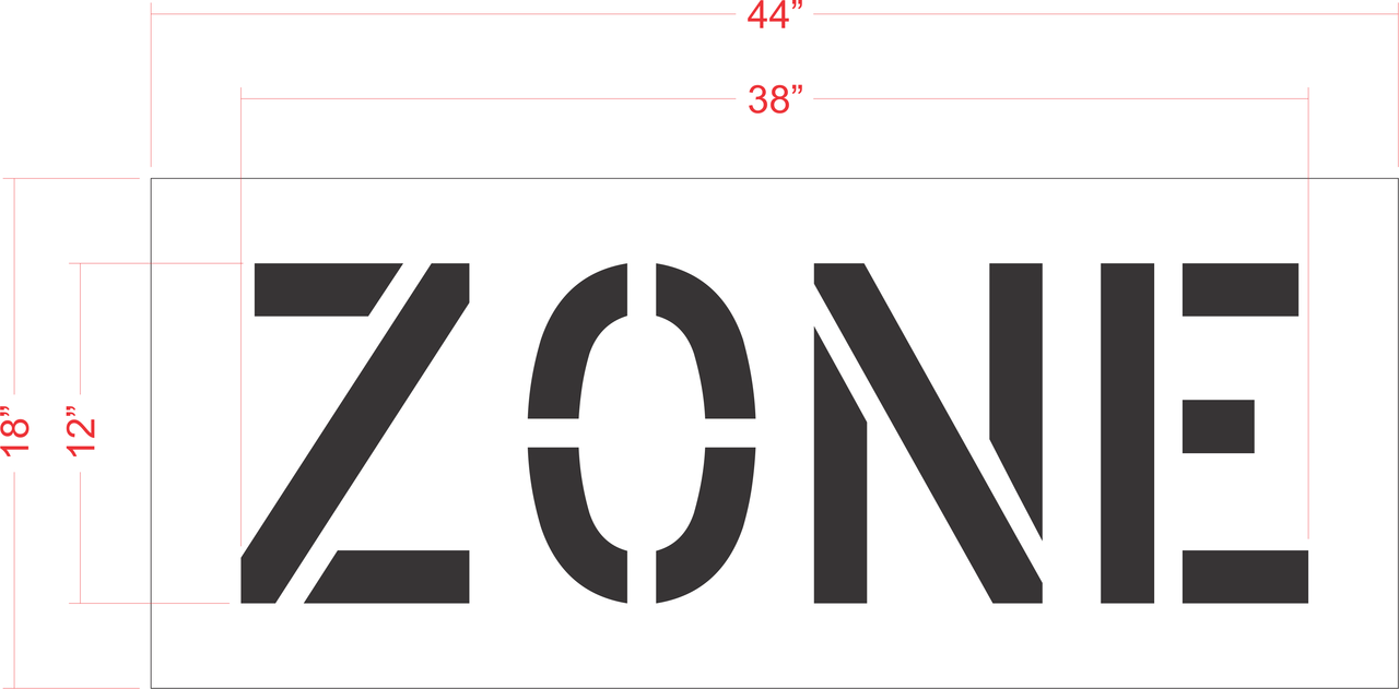 12" ZONE Stencil