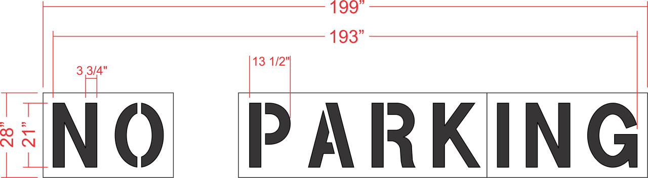 Aldi NO PARKING Stencil