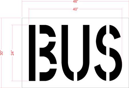 24" BUS Stencil