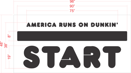 Dunkin' Donuts: America Runs on Dunkin' stencil