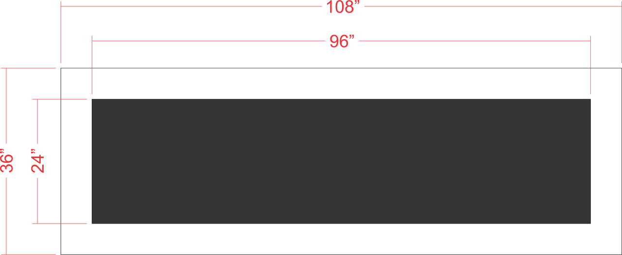 24" x 8' Line Stencil