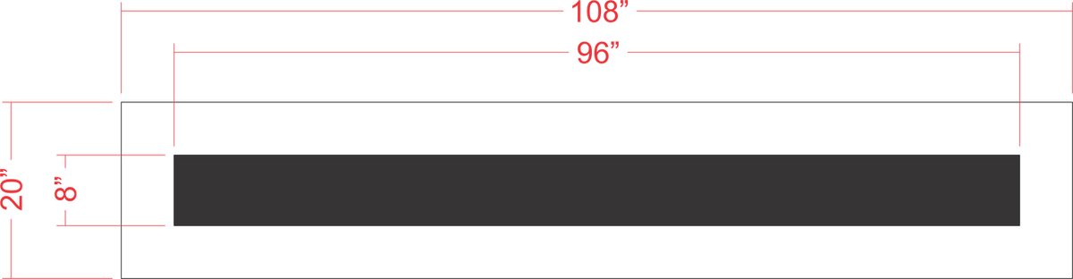 8" x 8' Line Stencil