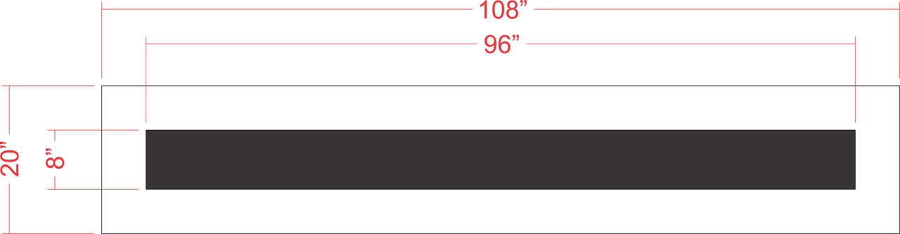 8" x 8' Line Stencil