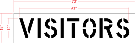 12" VISITORS Stencil