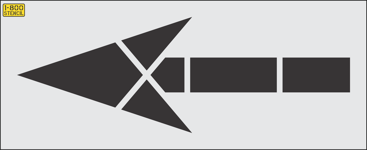 60" FHWA / DOT Bike Lane Arrow Stencil