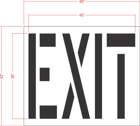 36" EXIT Stencil