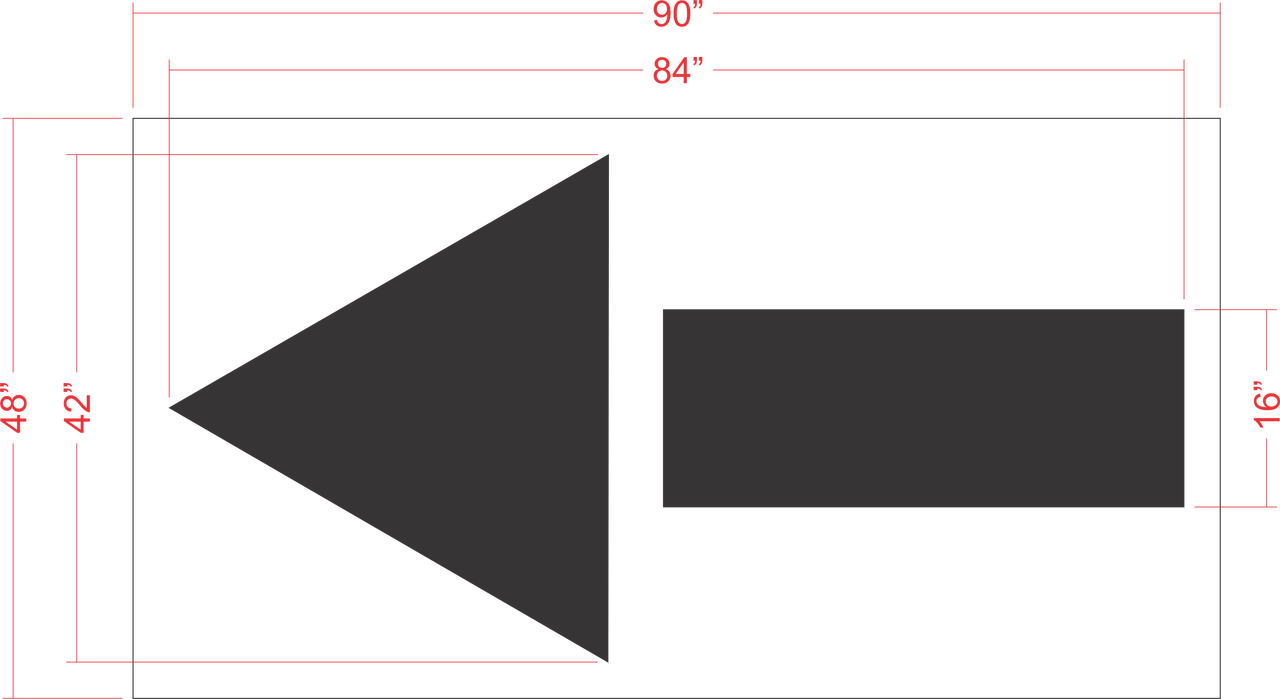 84" STRAIGHT ARROW Stencil