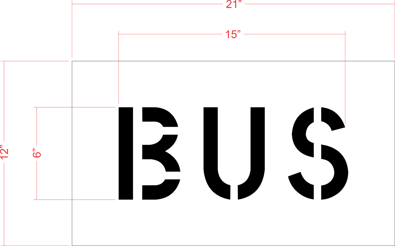 6" BUS Stencil