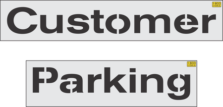 Nissan 12" CUSTOMER PARKING Stencil