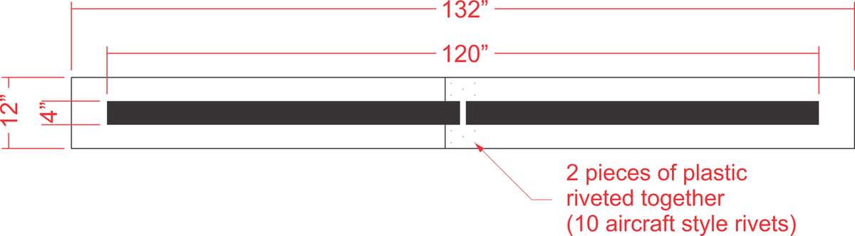 4" x 10' Line Stencil