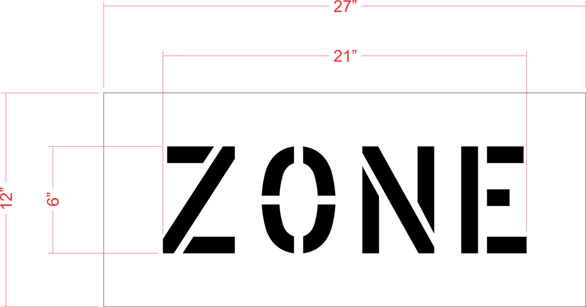 6" ZONE Stencil