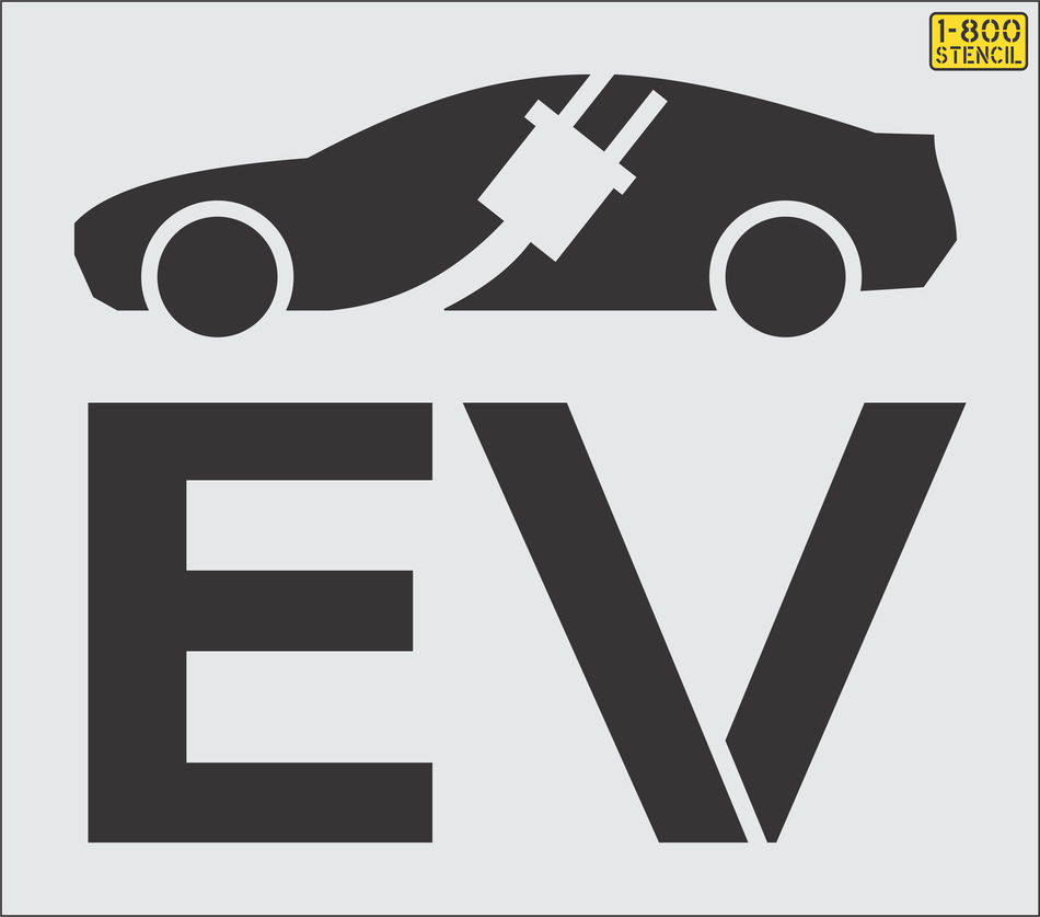 31" Electric Vehicle Logo Stencil