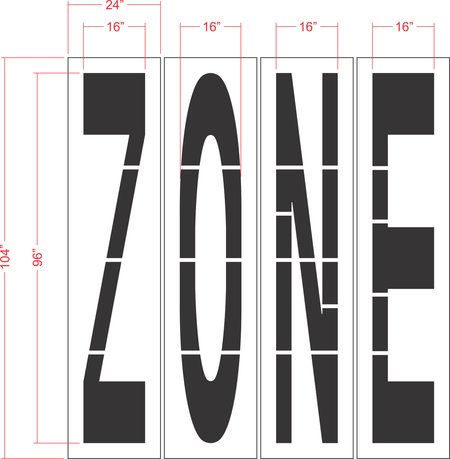 96" ZONE Stencil